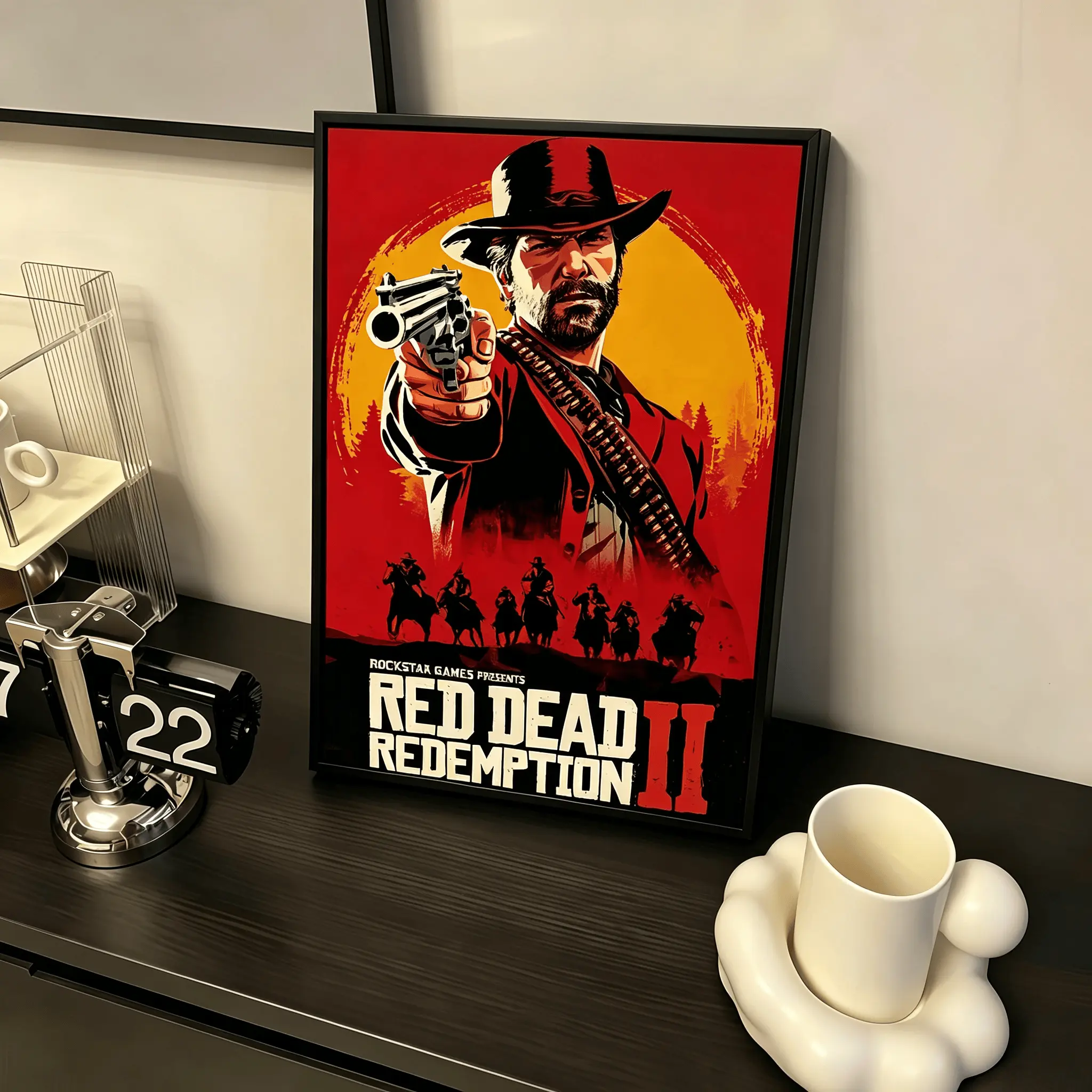 Red Dead Redemption 2 Poster, RDR Posters, Video Game Poster， game poster, collectible gift, game enthusiast poster, player poster, suitable for bedroomliving roomgame room - Cowboy Aesthetic - Open World - Outlaw Style - Man Cave - Desk Setup