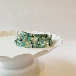 Navy | Tila Stretch Bracelet | Stackable Bracelet | Minimalist Bracelet