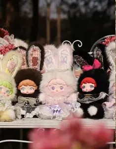 QIQI-Three MIX DOLL LINK  400+600% (NO duplicate) combination links BLIND BOX .Bunny Plush Dolls，Soft Furry Collectibles，Stuffed Animal