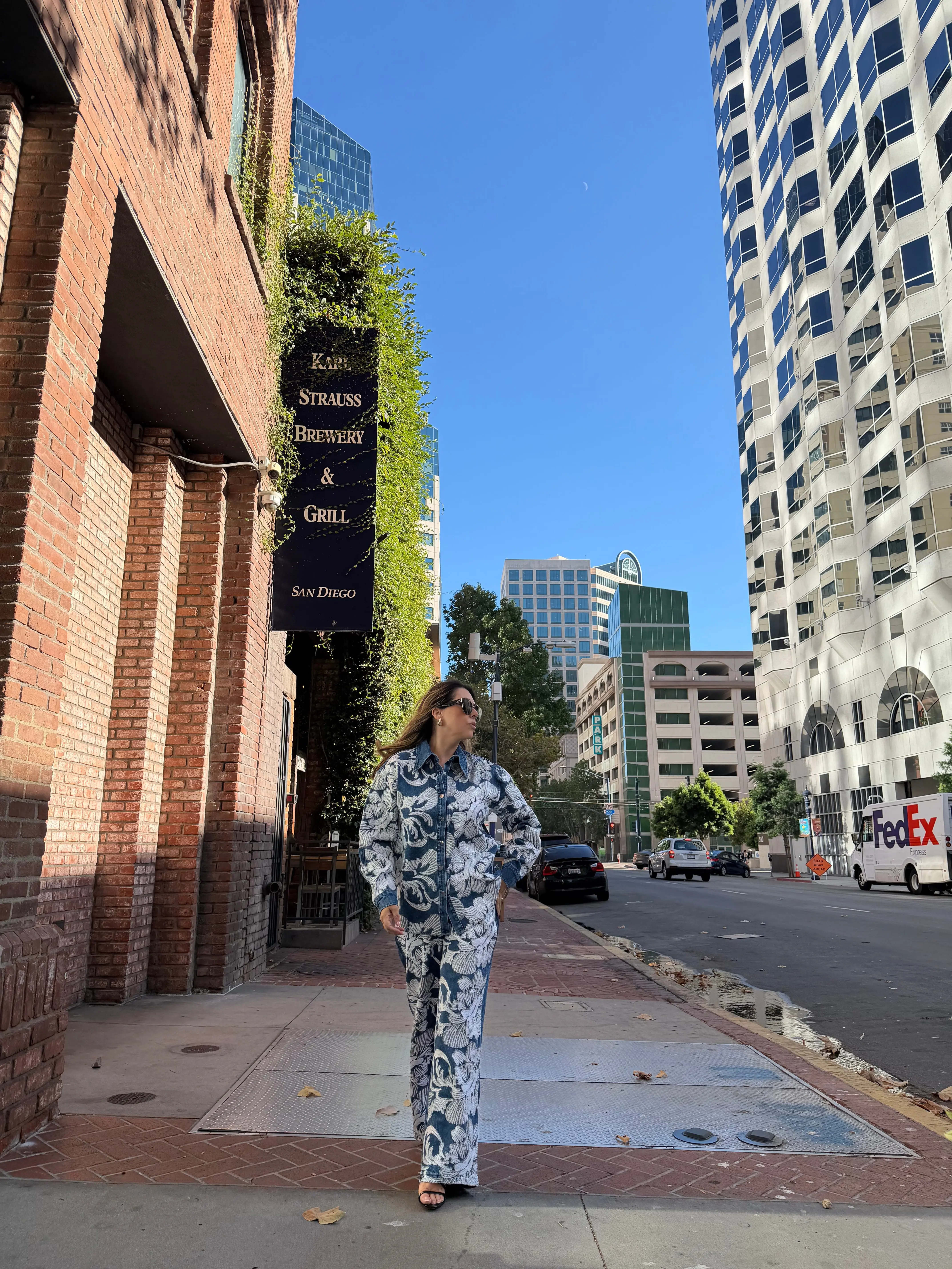 Indigo Bloom Denim Set