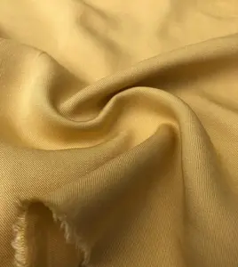 60" Banana Yellow 100% Lyocell Tencel Gabardine Twill Eco-Friendly Medium Weight Woven Fabric By The Yard