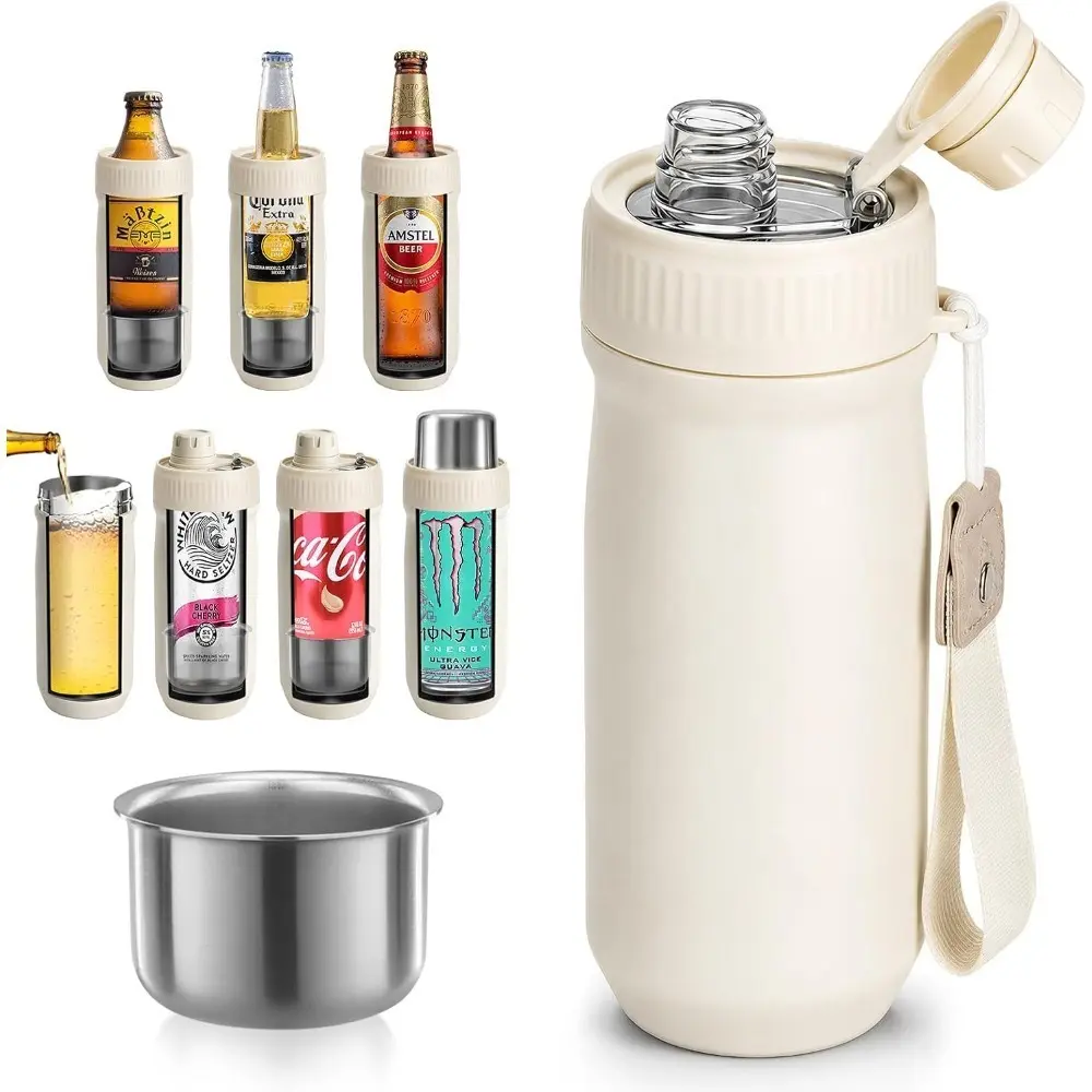 Sealed Can Cooler Fizz Lid Can Cover for 12 oz Regular, Slim Skinny Cans & As Thermal Bottle