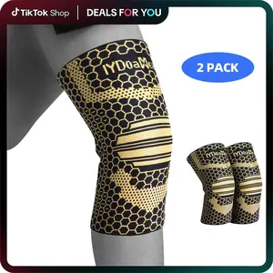 2 Pack IYDoaMea Copper Plus Size Knee Braces For Men And Women - Knee Compression Sleeves With Copper Ions Infused Fiber For Running, Hiking, Working knee pain black friday Outdoorfun Dealsforyoudays