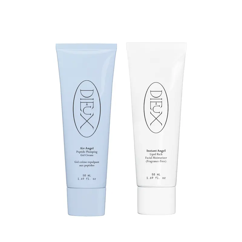 The Moisture Wardrobe Duo - Air Angel Plumping Gel Cream & Instant Angel Firming Moisturizer Bundle For Hydrated, Glowy Skin