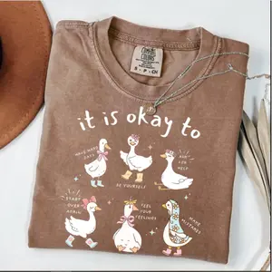 Comfort Colors Cute Goose Motivational T-Shirt, Mental Health Shirt, School Counsellor Shirts, Words Of Affirmation TShirt, Mental Health Awareness Tee