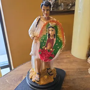 SN. Juan Diego Statue with Guadalupe Iconic Design for Home Decor and Religious Display