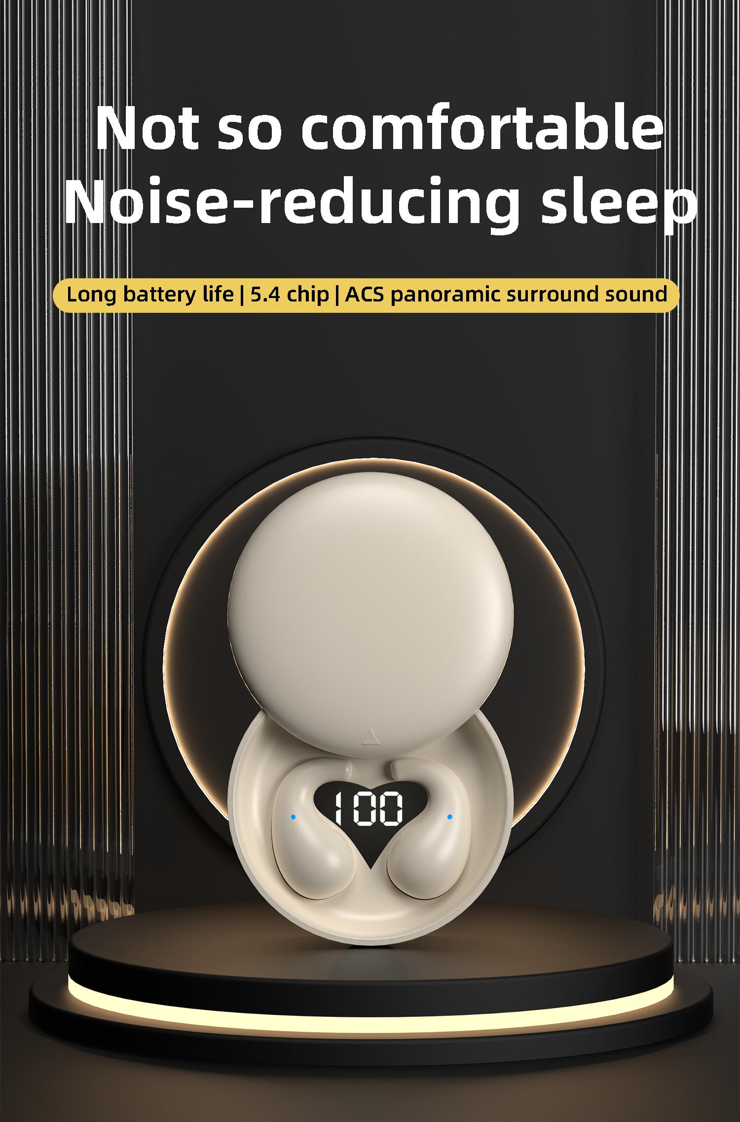 Ultra Mini Invisible Bluetooth Sleep Headset - Wireless In-Ear Earbuds with Passive Noise Isolation, Ultra-Flat Slim Design, No Ear Pain, Phone Compatible, Subway Noise Cut for Side Sleepers, Office Use, Water Resistant