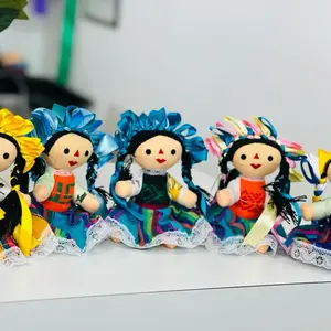 Traditional Mexican Muñeca Maria / lele Doll Set of 6