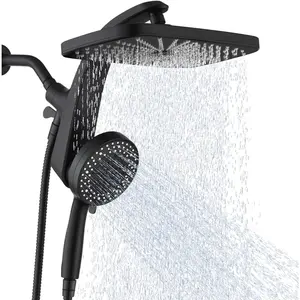 High Pressure Rain Shower Head: Upgrade Shower Heads with Handheld Spray Combo with Fixed Showerhead and 10 Sprays Handheld Shower Head, Detachable Showerheads Built-in Magnetic Docking and Power JetsAB20Lumora Living