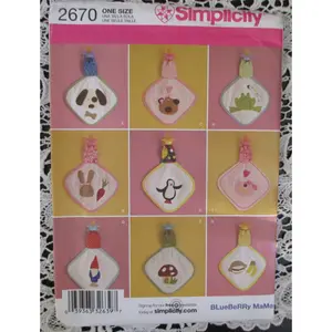 Simplicity 2670 Sewing Pattern Binky Blankets and Appliques New