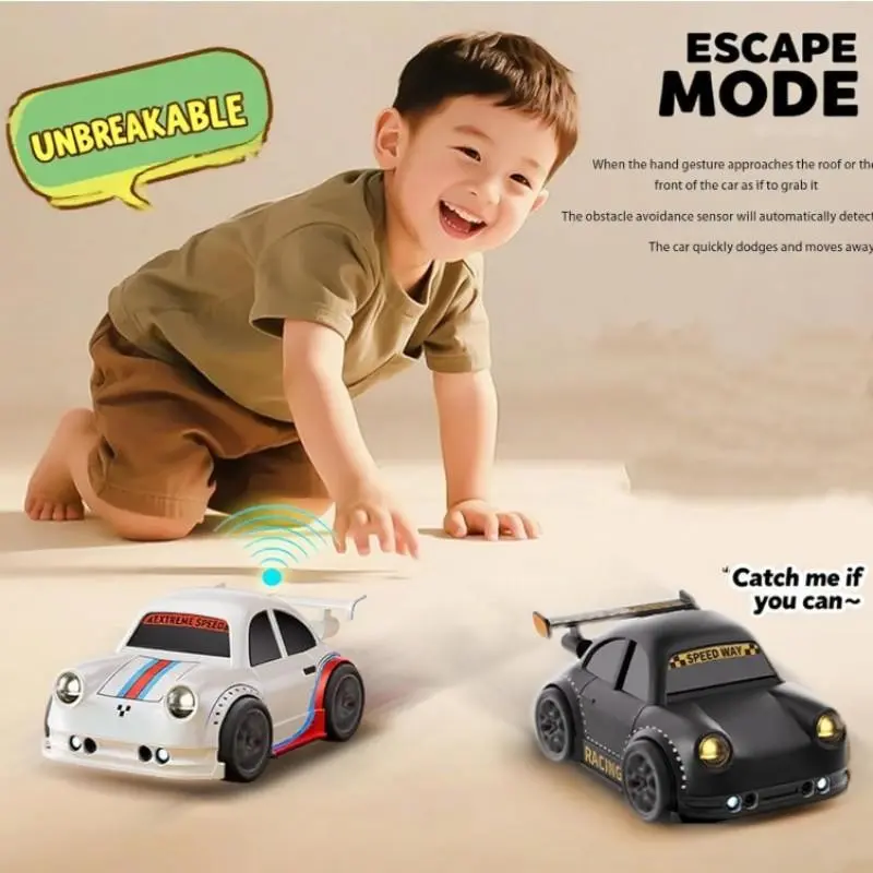 Smart Remote Control Car, Stunt Car, Four-Wheel Drift Follow Model Toy, LED Lights, Duraable, Ages 3+, Indoor Outdoor, Includes Box