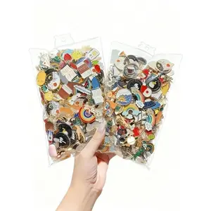 10/30/50Pcs Random Japanese Style Cute Cartoon Brooches Set, Fashion Clothing & Bag Decorative Lapel Pins Accessories