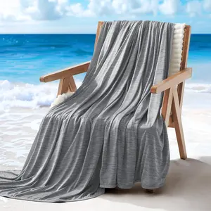 Nanotex Cooling Blanket for Hot ers, Double-Sided Cold Blanket  Size for Bed, Lightweight Summer Blankets for ing (Dark Grey, 90''x108'')