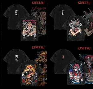 [COLLECTION] Demon Slayer Infinity Castle Tee – Gyomei Himejima, Inosuke Hashibira, Akaza, Kyojuro Rengoku Vintage Washed Shirt, Oversized Anime Graphic T-Shirt, Unisex Streetwear, Gift for Anime Fans, Samurai Manga Merch Clothes Cotton
