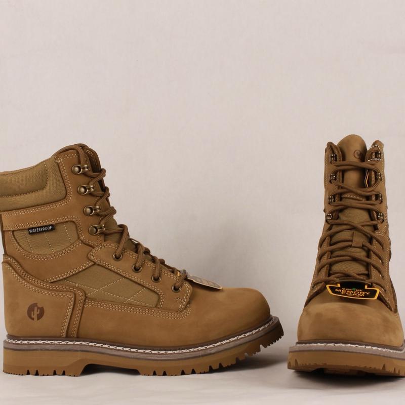 Men's Closed Tactical Work Boots - Footwear Comfort Bota Slip Resistant Steel Toe