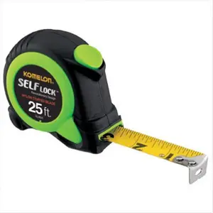 Komelon USA  Hi Vis Green 1 Inch X 25' Self Locking Tape Measure, 25-Foot Measurement