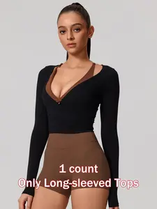 Lightweight Breathable Long Sleeve Yoga Hoodie, Adjustable Lace-Up Design, Sporty Style, All Seasons, Quick-Dry Fabric, Plain Pattern