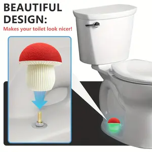 2-Pcs Cute Mushroom Toilet Bolt Caps – Glow-in-the-Dark, Fun Bathroom Decor & Gift Idea covers