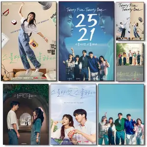 Korean TV T-wenty five Twenty One-es Poster HD Waterproof Self-Adhesive Art Vibrant Artistic Wall Print for Living Room Bedroom Bar Parlor Home Decor Gift Fade-Resistant Easy-Apply Durable Dly Artwork Multiple Sizes, High Definition, Easy to Apply & Clean
