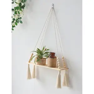 1pc Woven Macrame  Hanging, Home Decor, Hanging Planter Holder, Room Decor,  Tapestry Aesthetic Wall Hanging Tapestry