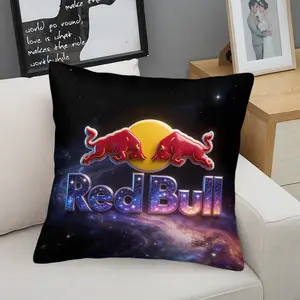 Red Bull Esports Setup Gaming Chair Plush Pillow Decor, Official Logo Design Sofa Cushion, Teen Bedroom & Dorm Fashion Cuddle Pillow, Modern Home & Office Must-have Back Cushion