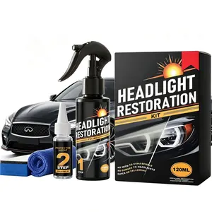 Car headlight repair kit. 100 ml repair fluid and 20 ml crystal coating agent are used for oxidation treatment.