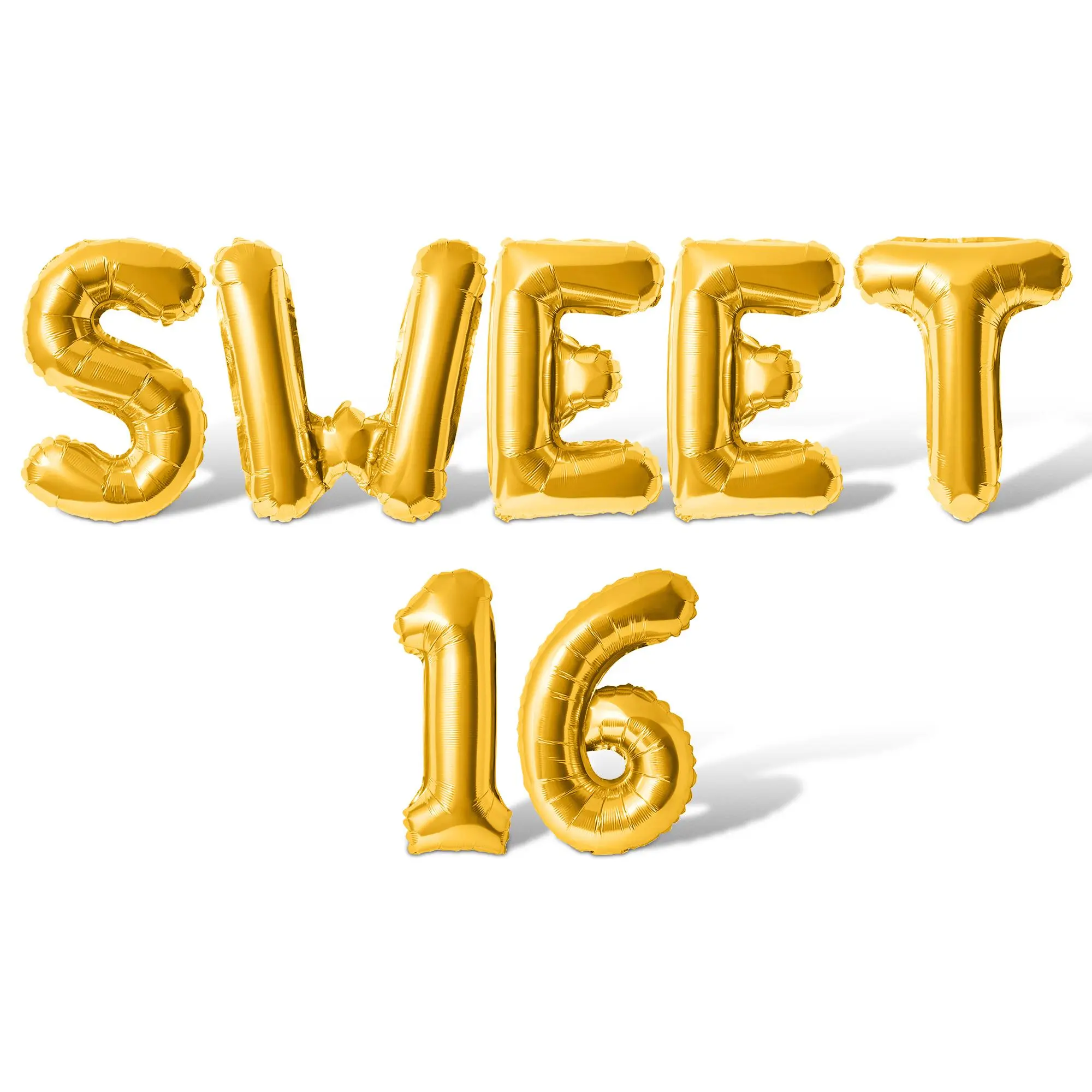 Letter and Number Balloons - SWEET 16 16" Inch Alphabet Letters Foil Mylar Balloon 16th Birthday Party Banner