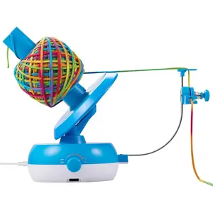 Electric Yarn Ball Winder for Crocheting 10oz Large Capacity Automatic Yarn Cake Winder Stepless Speed Adjustable Weaving Ball Winders Helper for Yarn Collection Lovers Navy Blue