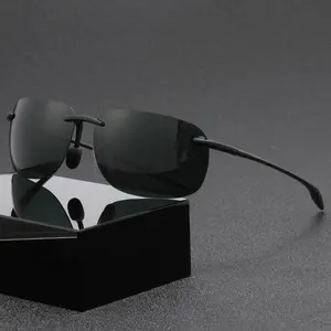 Ultralight TR90 Rimless Frame Polarized Sports Sunglasses, Outdoor Eyewear for Running, Fishing, Baseball, Driving & Horse Riding
