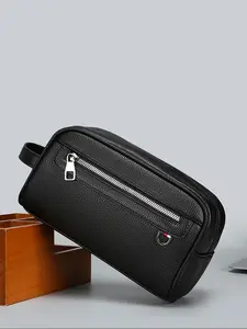 Men's Fashion Leather Handbag, Stylish Crossbody Bag, Wallet Clutch, Perfect for Daily Use, Durable and Elegant Design, Ideal Gift Choice, Durable Pouch, Zip