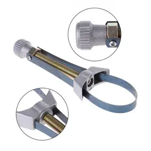 Adjustable Oil Filter Strap Wrench, 2.4"-4.7"(60-120mm) Heavy Duty Removal Tool, Non-slip Handle Adjustable Wrench for Car Truck Engine Maintenance multi-function