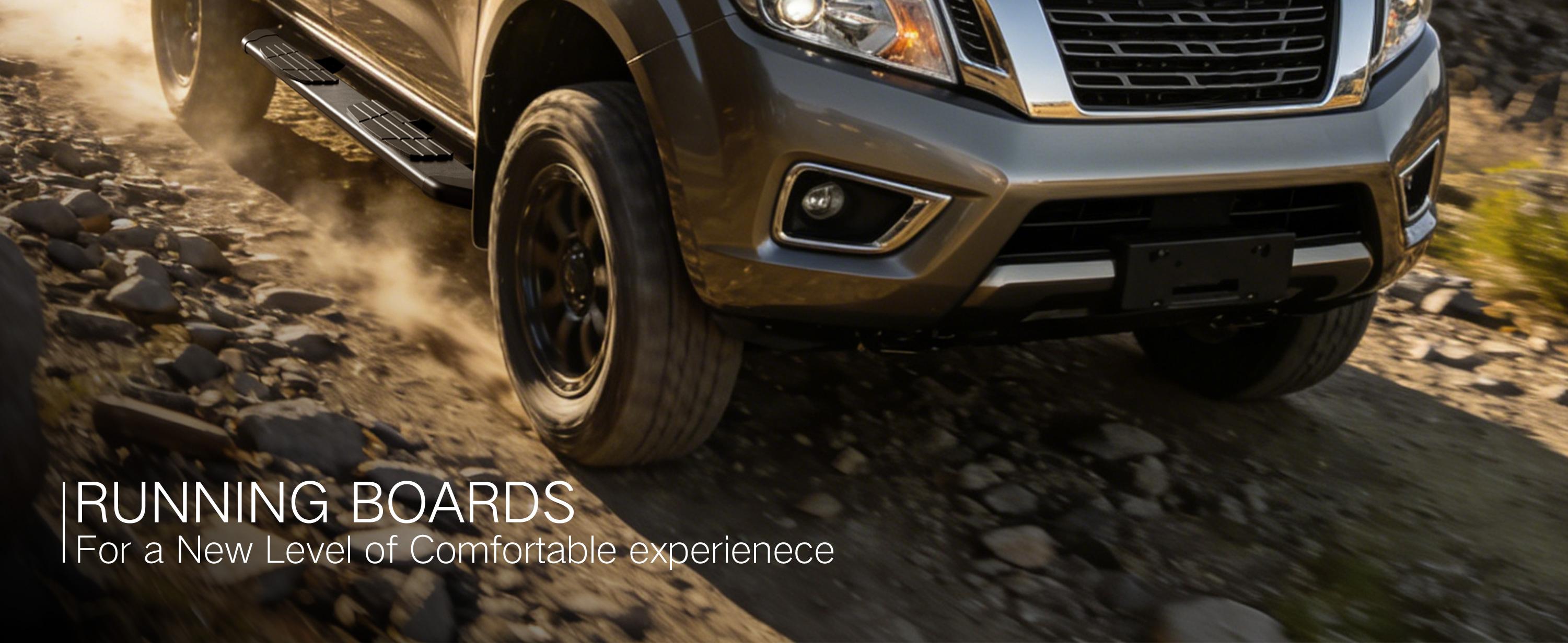 【EYOUHZ】Running Boards Compatible with 2005-2025 Nissan Frontier Crew Cab - Side Steps Rails Nerf Bars Aluminum Alloy for Vehicle 4 Full Size Doors