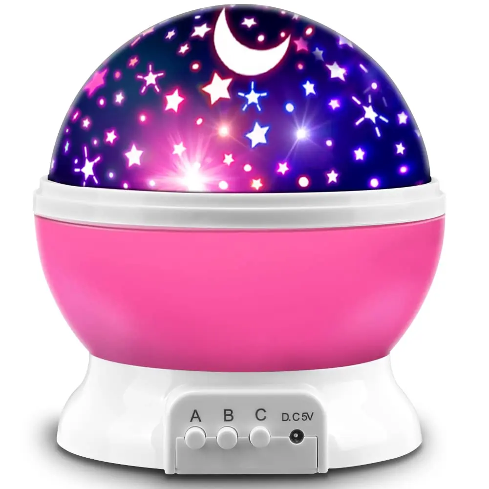 Night Light for Boys - Rotating Projector Lamp with Race Car - Star Projector for Kids Age 3-8 - Ceiling Nightlight Projector with Cars and Stars - Birthday Gifts for Boys Room Decor
