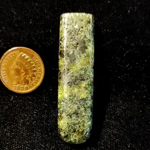 Handcrafted Semi-Polished 50x19mm 72.10ct Stabilized Epidote Freeform Cabochon