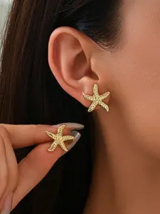 Boho Starfish Earrings Set Stud Earring Type for Women, Zinc Alloy Unique Starfish Motif Beach Style Jewelry Accessories, Fashionable Earrings, Perfect Gift for Daily Wear or Special Occasions
