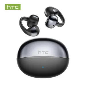 2025 HTC NE56 OWS Clip-On Bluetooth Headset - Bluetooth 6.0, IPX5 Waterproof, Built-in Microphone, Super Comfort & Premium Sound - Fits Work, Sports, Study, Entertainment & Voice Calls
