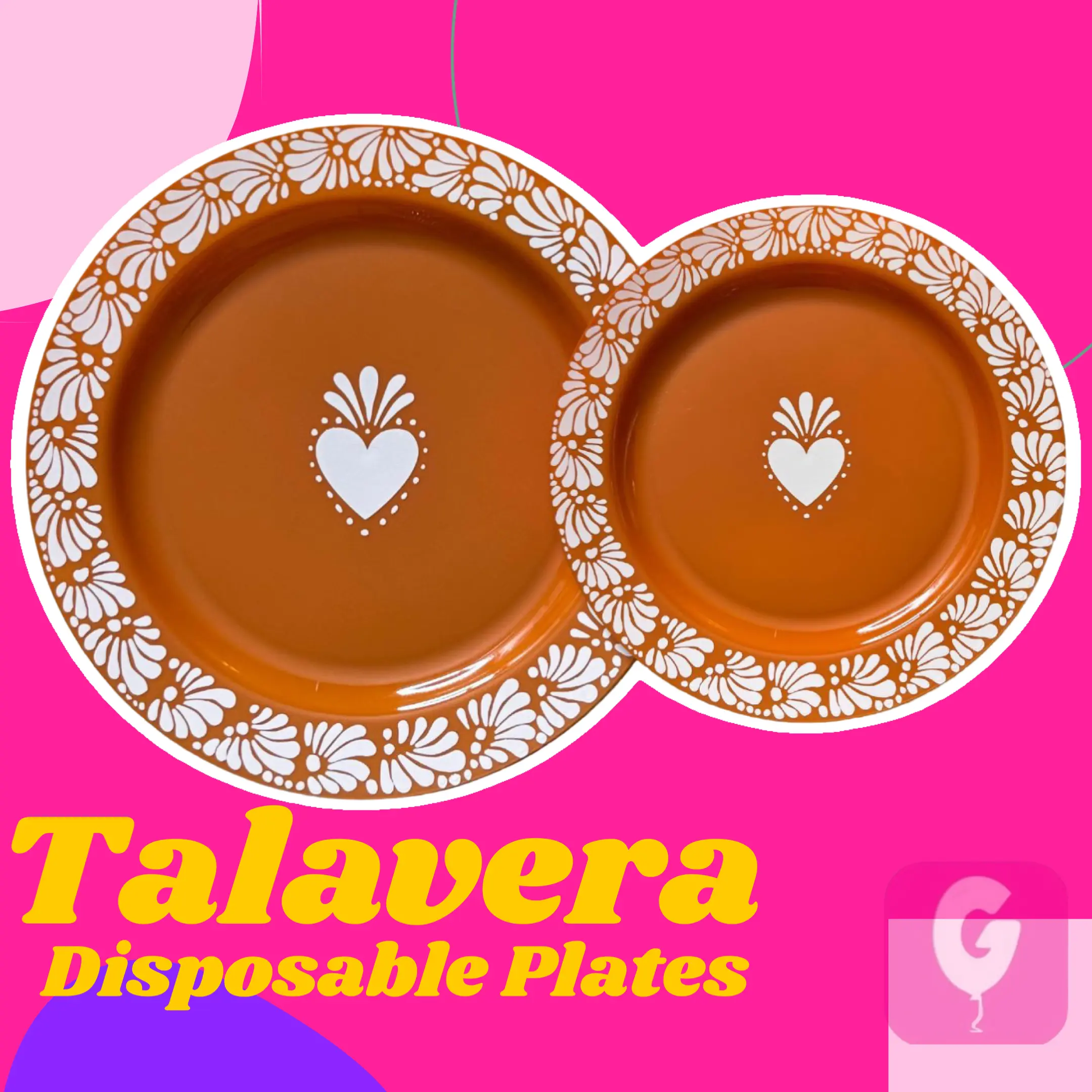 Full Set Talavera Disposable Premium Plates Full Set Talavera Disposable Premium Plates