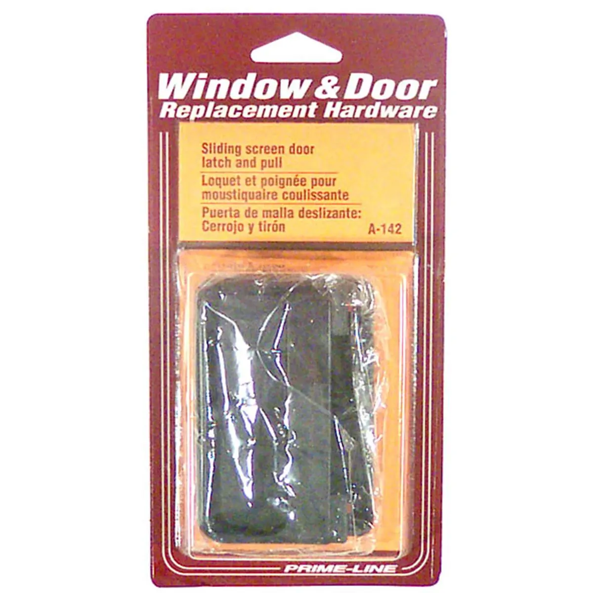 PRIME-LINE A142 Mortise-Type Sliding Screen Door Latch & Pull Set, Non-Handed Hardware Kit with Black Plastic Pulls, Steel Latch, and Screws for Sailing Water Sports