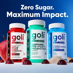 3-in-1 Prebiotic, Probiotic & Postbiotic ACV Gummies with Vitamin B12, D, Ashwagandha & L-Theanine, Zero Sugar, Gluten-Free, Vegan, Non-GMO, Gelatin-Free Dietary Supplement Edible Fitness