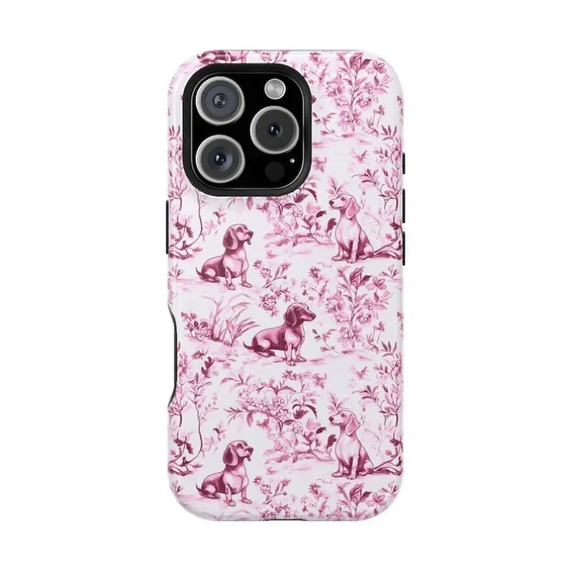 Dachshund Pattern Phone Case, Phone Case, Decorative Phone Protector Cover, Phone Accessories Phone Case for iPhone 17 ProMax,Samsung s24 ultra and  16, 15, 14, 13, 12, 11 Pro Max, X, XR, XS Max, 7 Plus,screen protector, Compatible with Samsung Galaxy S25