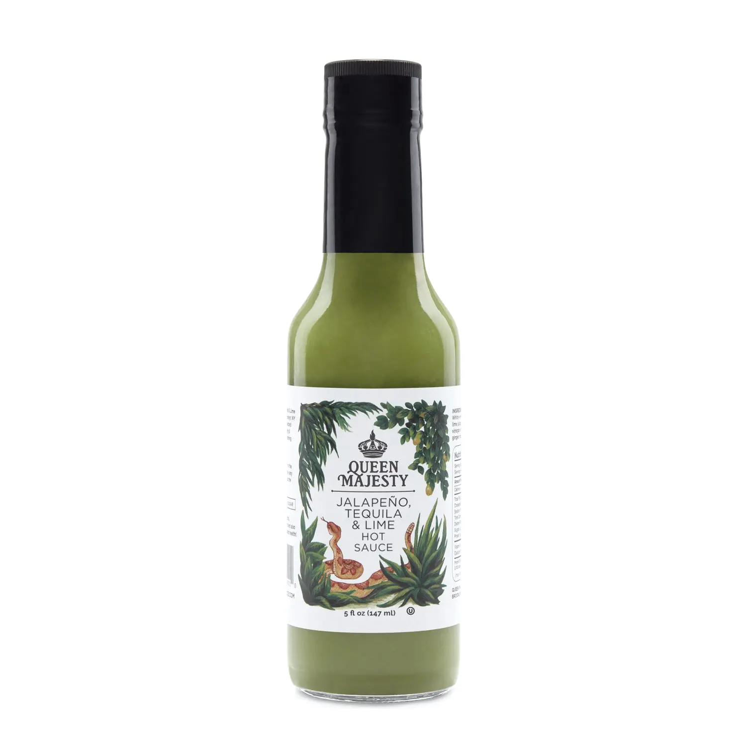 Queen Majesty Jalapeño Tequila & Lime Hot Sauce 5oz • No Sugar • No Gums • Kosher