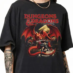 [Sale Up To 43%] Dungeons & Dragons Graphic Tee, Comfort Colors Vintage Style Shirt, Retro Gaming Apparel