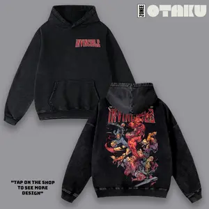 Invincible Comic Vintage Bootleg Graphic Hoodie, Retro 90s HipHop Washed Oversized T-Shirt, Superhero Comic Print Sweatshirt, Unisex Streetwear Tank Top