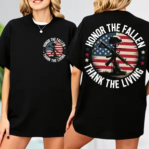Memorial Day T-shirt, Double-sided Printing Honor The Fallen T-shirt