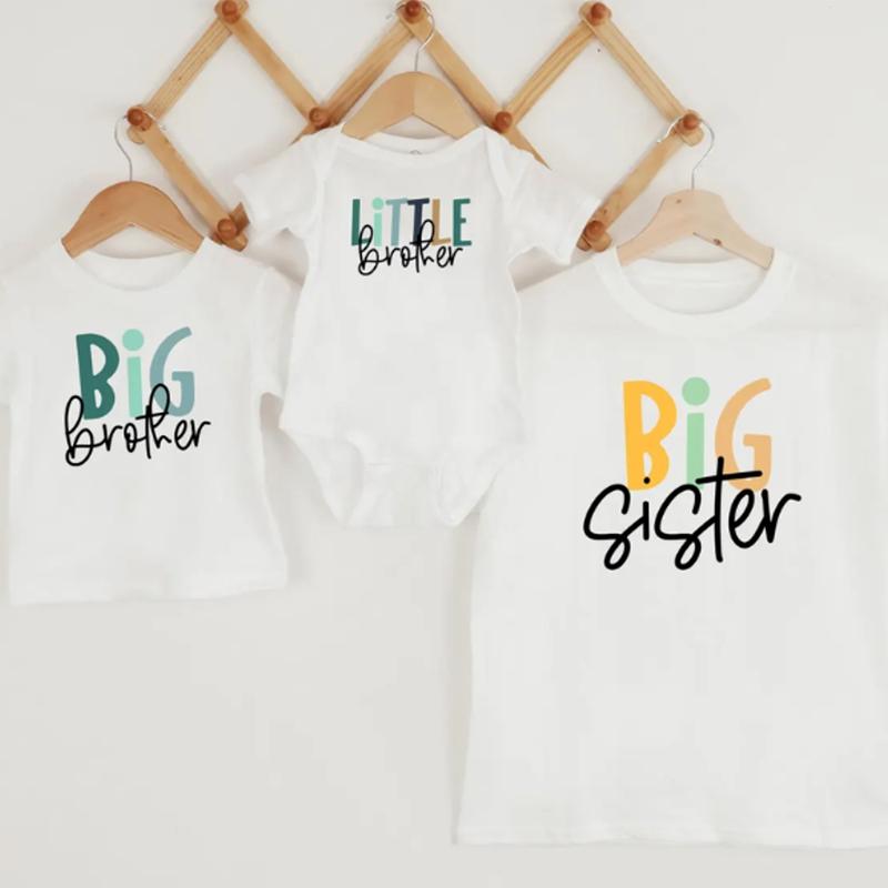 Matching Family Unisex T-Shirts, Big Brother, Big Sister, Little Brother, Little Sister, Family Sibling Shirts, Gift for Girls, for Boys