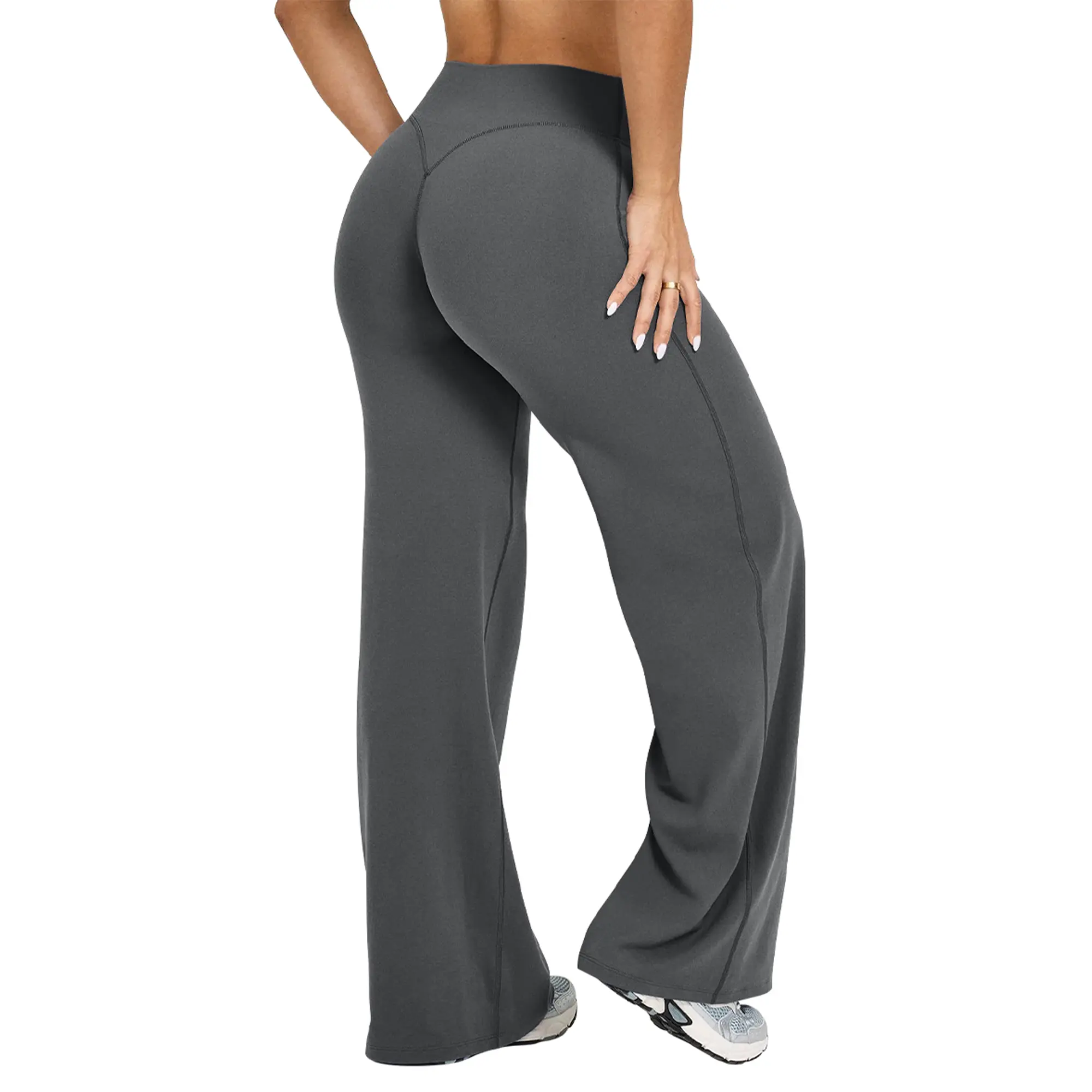 OYV Yoga Pants Women High Waist Stretch Casual Soft Straight Leg Bottoms