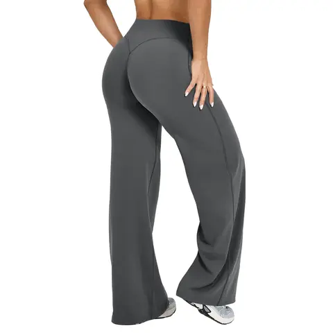 OYV Yoga Pants Women High Waist Stretch Casual Soft Straight Leg Bottoms
