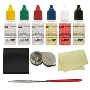 10k 14k 18k 22K 24K Gold Silver Jewelry Test Kit Acid Precious Metals Magnifier