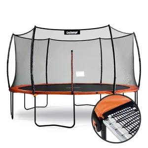 LeJump Outdoor Springless Trampolines 14FT Non-Spring with Enclosure Net - ASTM Approved for Outdoor Play