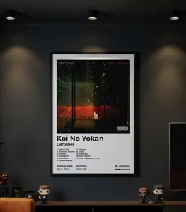 Deftones Koi No Yokan Album Poster | Alternative Metal Album Cover Print | Dark Shoegaze Wall Art | Rock Music Room Decor, Deftones Fan Gift